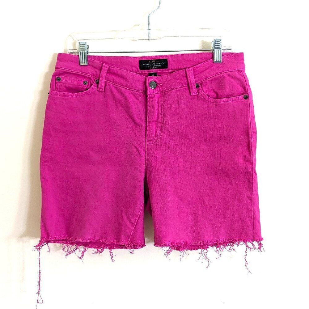 Lauren Ralph Lauren Women's Jean Shorts Fuscia Pink Size 10P